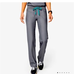 FIGS STRAIGHT LEG GREY SCRUB PANTS